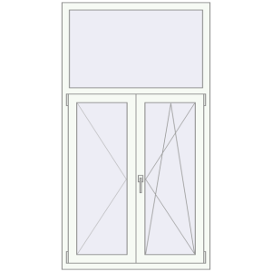 Buy Tilt-and-Turn 1000x1800 mm REHAU OPTIMUM EURO-DESIGN 70 ANTHRACITE_GREY_STRUKTURAL external