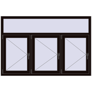 Buy Tilt-and-Turn 1788x1178 mm REHAU OPTIMUM EURO-DESIGN 70 BLACK_BROWN two-sided