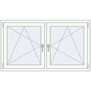 Zamów teraz Okna skrzydłowe 1455x830 mm REHAU ENERGY-SAVING SYNEGO MD RAL 9016 Traffic white dwustronny