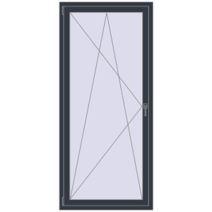 Buy Tilt-and-Turn 900x2000 mm REHAU OPTIMUM EURO-DESIGN 70 ANTHRACITE_GREY_STRUKTURAL two-sided
