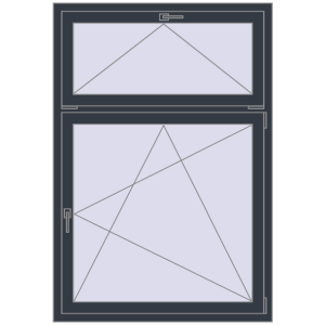 Buy Tilt-and-Turn 1099x1600 mm REHAU OPTIMUM EURO-DESIGN 70 ANTHRACITE_GREY_STRUKTURAL two-sided