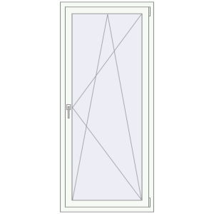 Buy Tilt-and-Turn 800x1750 mm REHAU OPTIMUM EURO-DESIGN 70 RAL 9016 Traffic white two-sided