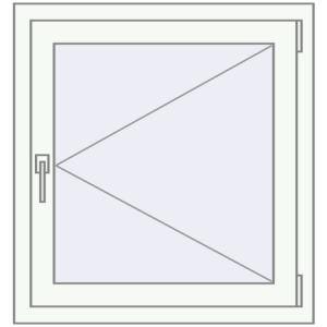 Buy Tilt-and-Turn 750x820 mm REHAU OPTIMUM EURO-DESIGN 70 RAL 9016 Traffic white two-sided