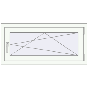 Buy Tilt-and-Turn 1000x520 mm REHAU BRILLANT DESIGN RAL 9016 Traffic white two-sided