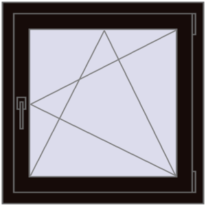 Buy Tilt-and-Turn 750x750 mm REHAU OPTIMUM EURO-DESIGN 70 BLACK_BROWN two-sided