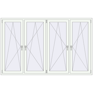 Zamów teraz Okna skrzydłowe 2330x1450 mm REHAU OPTIMUM EURO-DESIGN 70 RAL 9016 Traffic white dwustronny