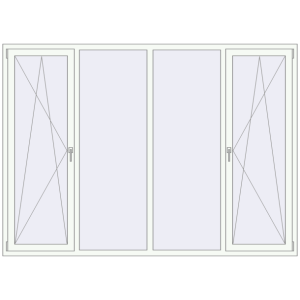 Buy Tilt-and-Turn 2500x1800 mm KORSA OPTIMUM REHAU EURO 70