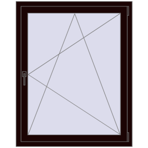 Buy Tilt-and-Turn 1000x1250 mm REHAU OPTIMUM EURO-DESIGN 70 CHOCOLATE_BROWN two-sided