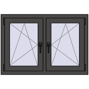 Zamów teraz Okna skrzydłowe 1020x710 mm REHAU ENERGY-SAVING SYNEGO MD BASALT_GREY dwustronny