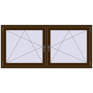 Zamów teraz Okna skrzydłowe 1830x830 mm REHAU ENERGY-SAVING SYNEGO MD DARK_OAK dwustronny