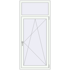Buy Tilt-and-Turn 800x1800 mm REHAU ENERGY-SAVING SYNEGO MD RAL 9016 Traffic white two-sided