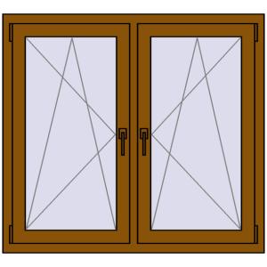 Zamów teraz Okna skrzydłowe 1215x1055 mm REHAU ENERGY-SAVING SYNEGO MD GOLDEN OAK dwustronny