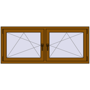 Zamów teraz Okna skrzydłowe 1605x650 mm REHAU ENERGY-SAVING SYNEGO MD GOLDEN OAK dwustronny