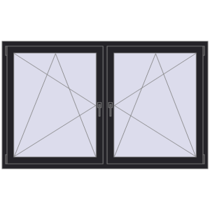 Zamów teraz Okna skrzydłowe 1840x1085 mm REHAU ENERGY-SAVING SYNEGO MD BLACK_ULTI-MATT dwustronny