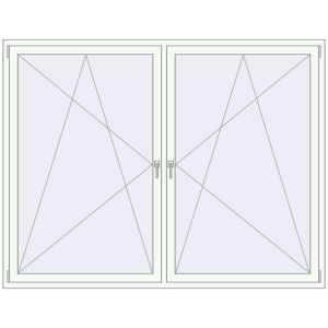 Buy Tilt-and-Turn 2200x1700 mm REHAU OPTIMUM EURO-DESIGN 70 RAL 9016 Traffic white two-sided