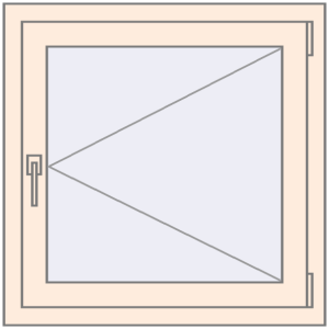 Buy Tilt-and-Turn 750x750 mm REHAU OPTIMUM EURO-DESIGN 70 CREAME_WHITE_50L-2 two-sided