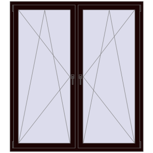 Zamów teraz Okna skrzydłowe 1600x1800 mm REHAU OPTIMUM EURO-DESIGN 70 CHOCOLATE_BROWN dwustronny