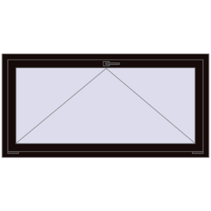 Buy Tilt-and-Turn 1500x750 mm REHAU OPTIMUM EURO-DESIGN 70 BLACK_BROWN two-sided