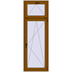 Buy Tilt-and-Turn 700x2000 mm REHAU OPTIMUM EURO-DESIGN 70 GOLDEN OAK two-sided