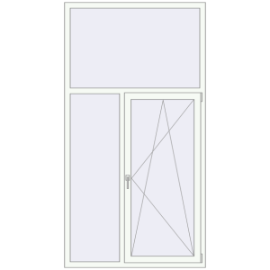 Buy Tilt-and-Turn 1240x2330 mm REHAU OPTIMUM EURO-DESIGN 70 RAL 9016 Traffic white two-sided