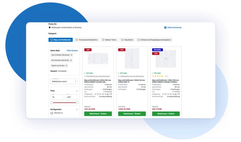 Konfigurator okien dla stron internetowych i e-commerce