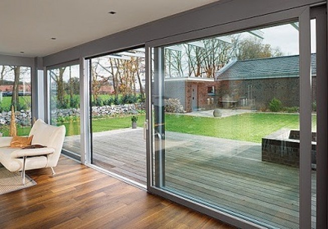 Sliding aluminum terrace doors