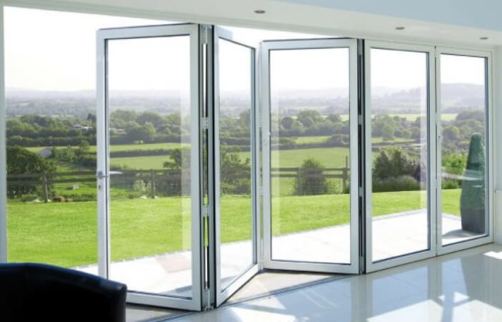 Plastic sliding door