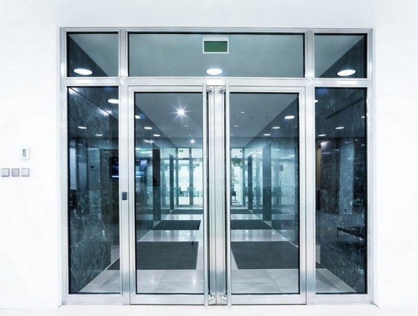Aluminum entrance doors