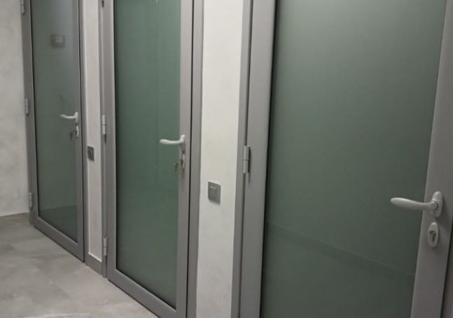 Aluminum doors