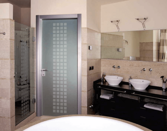 Aluminiowe drzwi łazienkowe