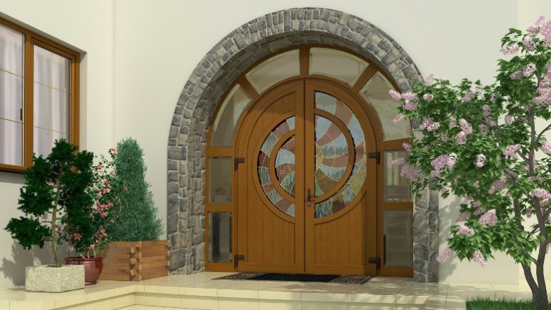 Plastic entrance door