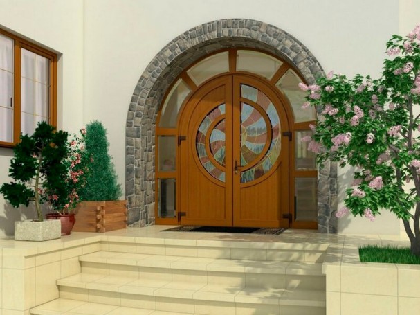 Plastic doors to the office