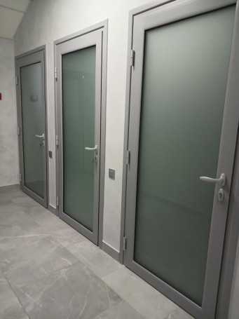 Aluminum toilet door