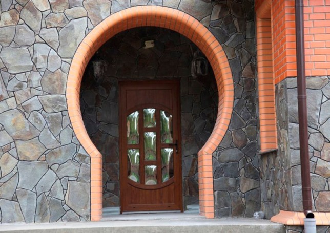 Plastic doors to a private house
