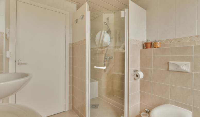Plastic toilet door
