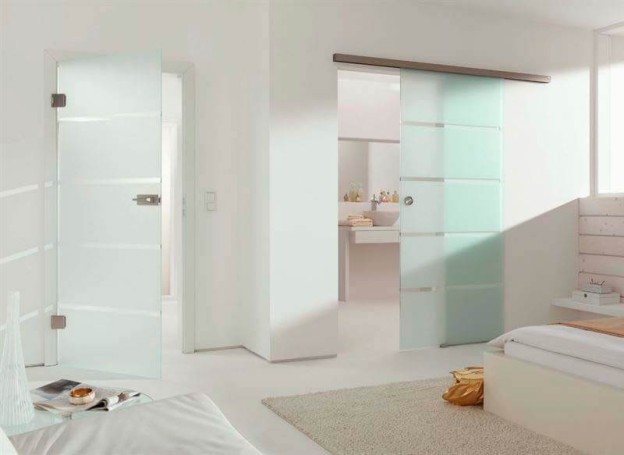 Sliding bathroom door