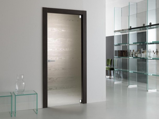Interior glass doors in the house