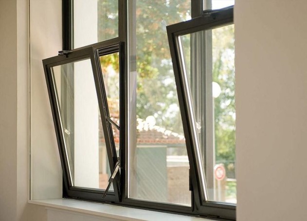 Windows made of aluminum profiles