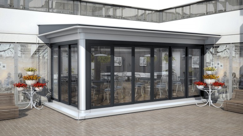 Aluminum doors