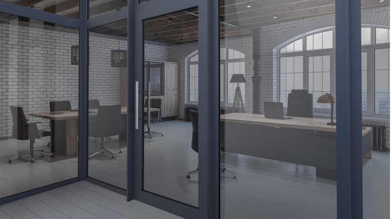 Aluminum entrance doors