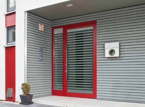 Aluminum entrance doors for the house
