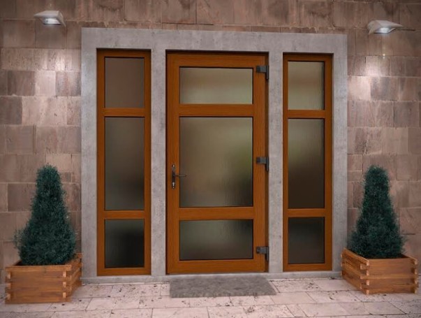 Plastic doors to the house