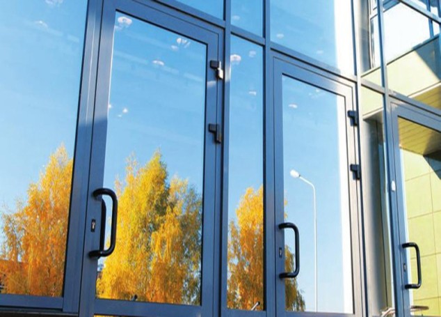 Aluminum entrance doors