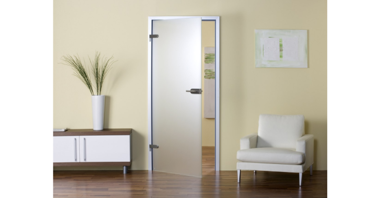 Single-leaf glass doors