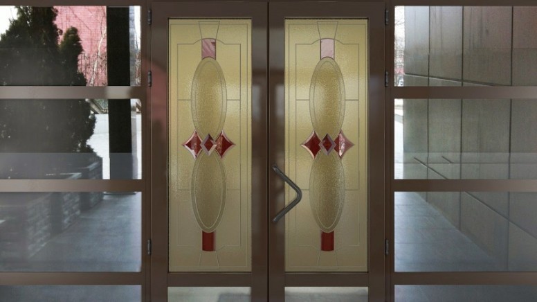 Front glass door