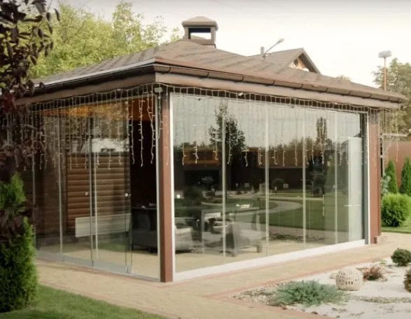 Glass sliding doors