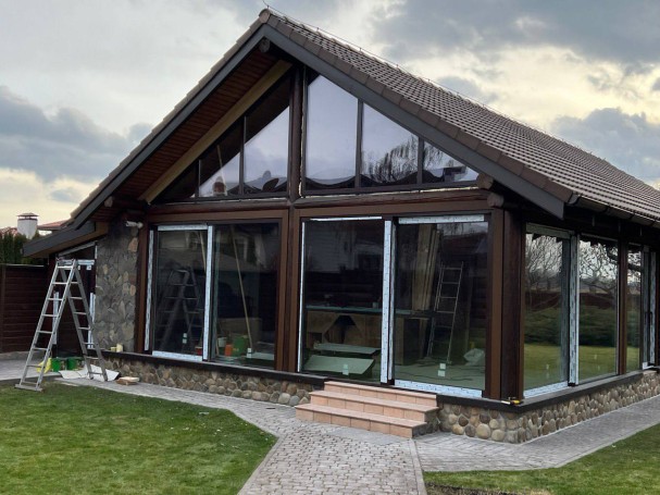 Aluminum doors