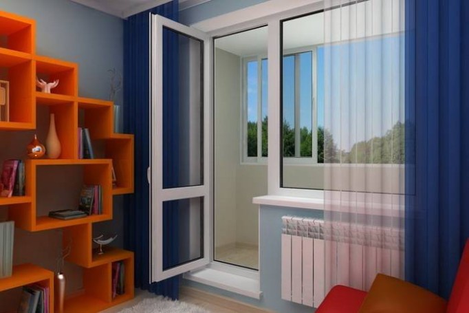 Door to the balcony