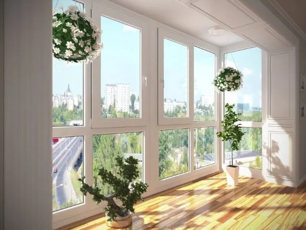 French glazing of the balcony