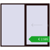Pricing Sliding patio doors 2500x2200 mm PATIO DOOR REHAU BRILLANT DESIGN CHOCOLATE_BROWN two-sided. Price: 3401,76 €